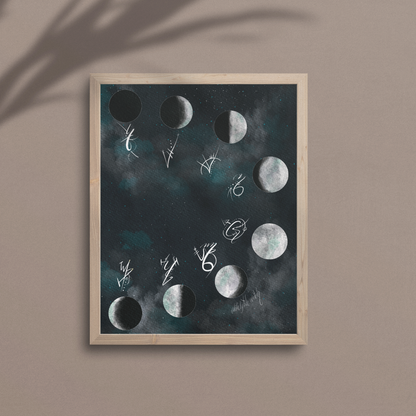 Moon Phase Sigil Print-Likely Tale Prints