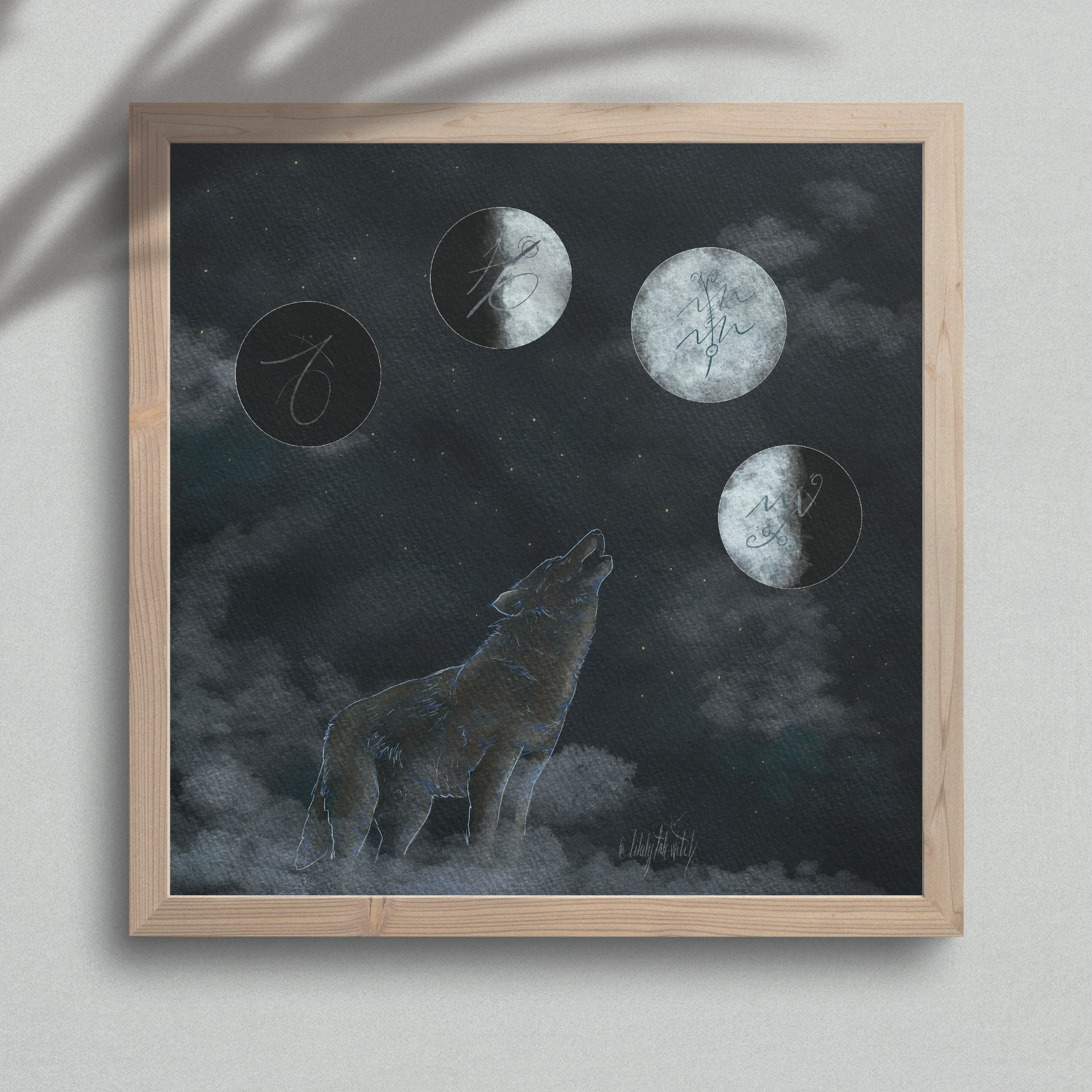 Wolf Moon Sigil Print-Likely Tale Prints
